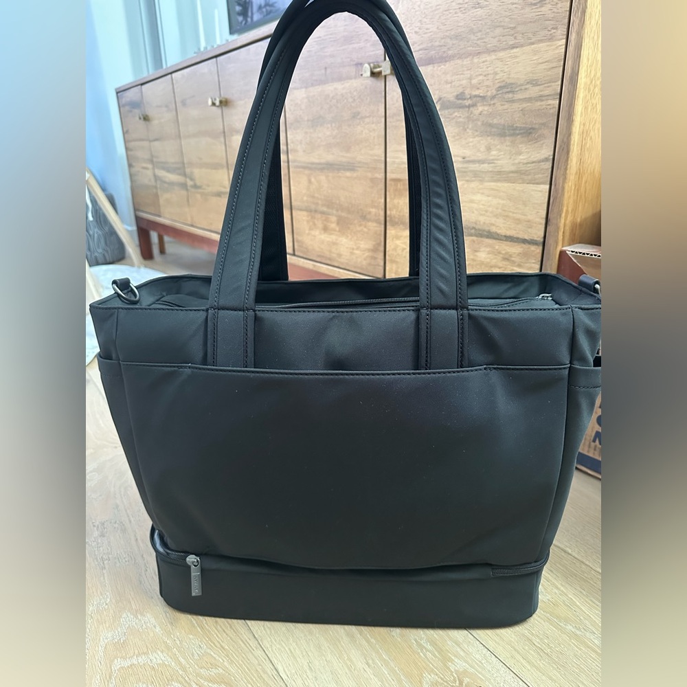 Away diaper bag tote in black